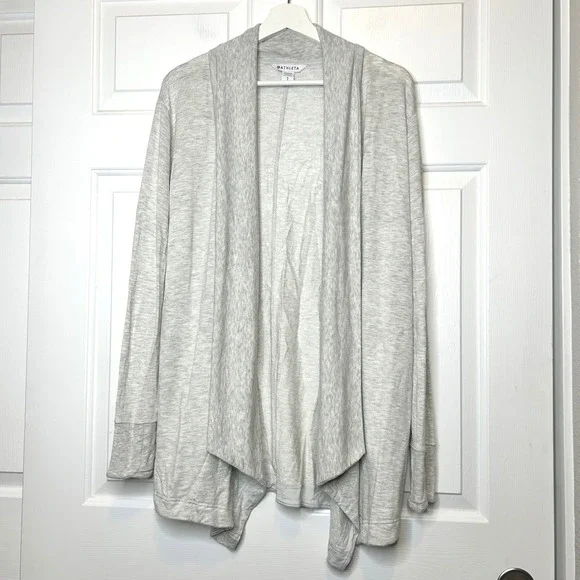 Athleta Pranayama Restore Wrap Cardigan Sweater Heather Gray Size S - Picture 2 of 8